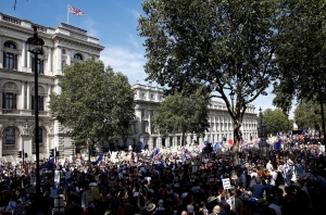 Thousands protest British PM Johnson’s move to suspend parliament