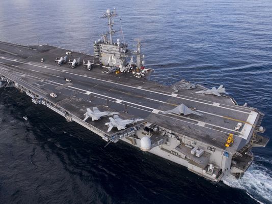 U.S. says Iran tested rockets 1,500 yards from American carrier