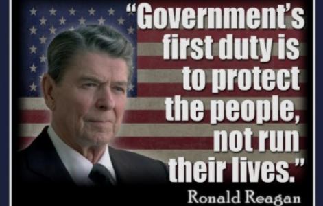 MemeReaganGovernmentsFirstDutyistoProtectthePeopleNotRunTheirLives-1
