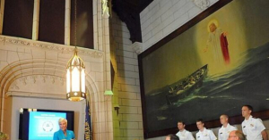 Exclusive: Republicans Raise Concerns over a Historic Painting Covered at U.S. Marine Academy