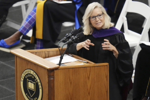 ‘My fellow Republicans wanted me to lie,’ Liz Cheney says in commencement speech