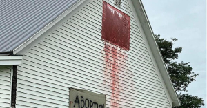 Maine Church Vandalized: ‘Abortion Is Our Human Right’