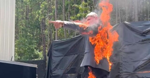 Watch: ‘Indiana Jones’ Stunt Performer Lights Himself on Fire in Support of Hollywood Strike
