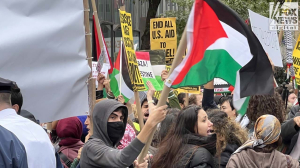Pro-Palestinian protesters blame Israel for Hamas terror attack in ‘repugnant’ demonstrations