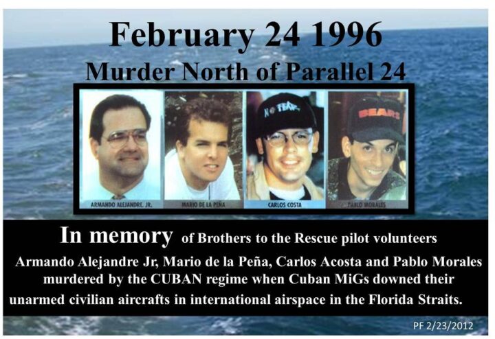 The 25th anniversary of the Cuban dictatorship's shoot down of Brothers ...