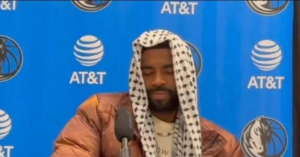 WATCH: Mavericks’ Kyrie Irving Shows Up to Postgame Presser Wearing Palestinian Keffiyeh