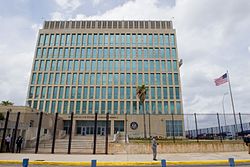 U.S. Flag Flaps Outside U.S. Embassy in Havana, Cuba (25998479275).jpg
